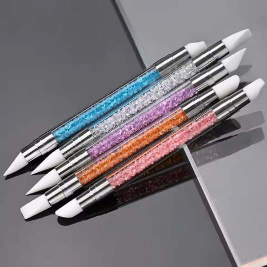 5Pcs/Set Sculpture Dotting Pen Nail Art Silicone Brush